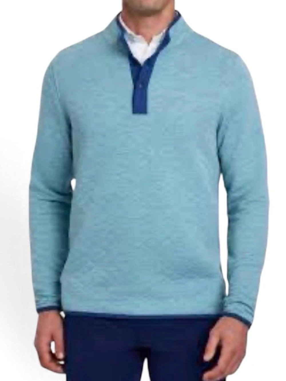 Holderness & Bourne Sullivan Quilted Pullover in Blue small NWT golf